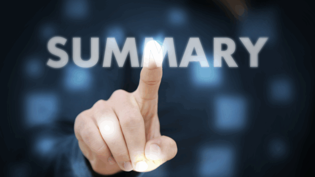 summary 指で押している